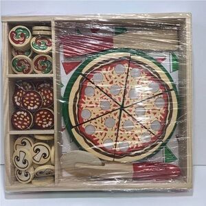 Melissa & Doug Wooden Pizza Party- 54 Mix-N-Match Topping Pieces